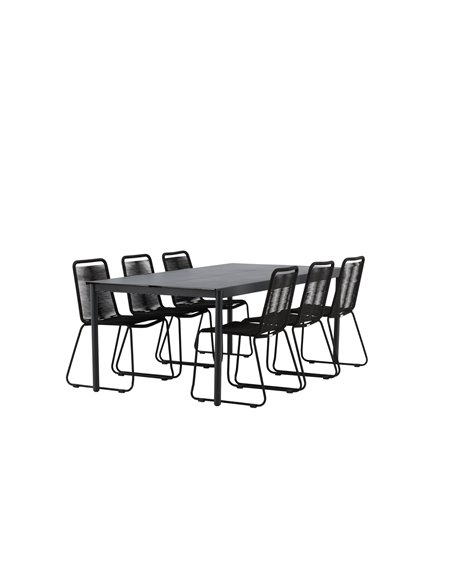 Matgrupp Modena med Lindos matstolar, 200 × 100 cm