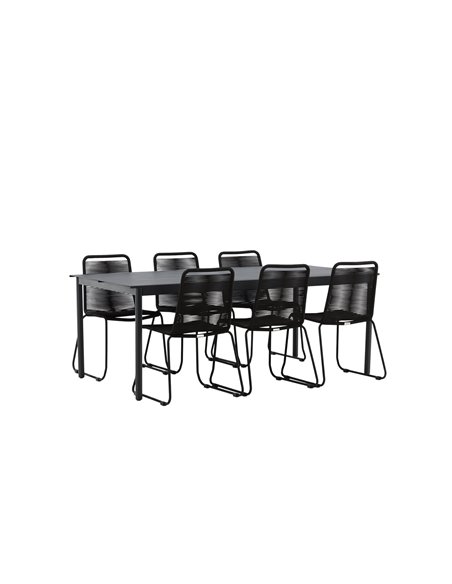 Matgrupp Modena med Lindos matstolar, 200 × 100 cm