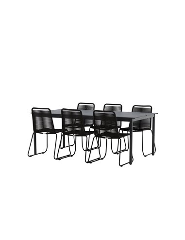 Matgrupp Modena med Lindos matstolar, 200 × 100 cm