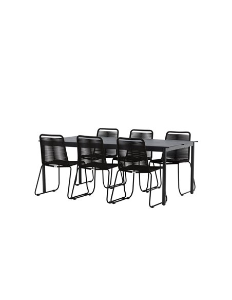 Matgrupp Modena med Lindos matstolar, 200 × 100 cm