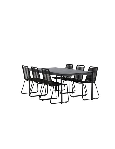 Matgrupp Modena med Lindos matstolar, 200 × 100 cm