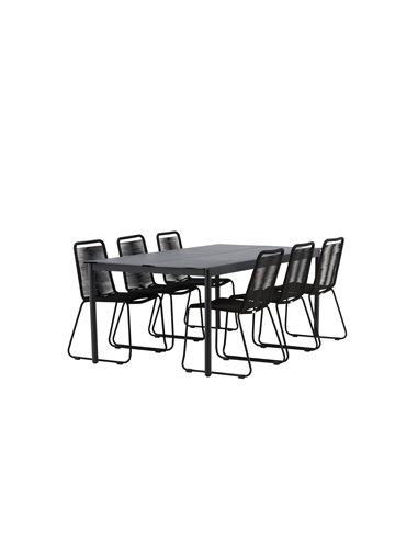 Matgrupp Modena med Lindos matstolar, 200 × 100 cm
