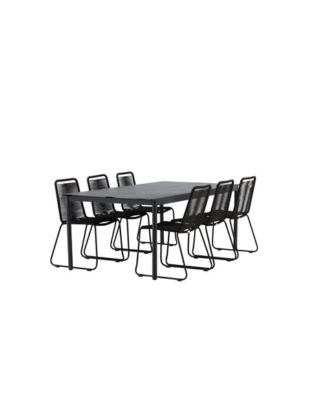 Matgrupp Modena med Lindos matstolar, 200 × 100 cm