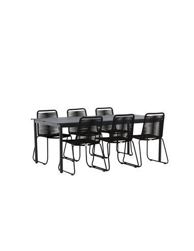 Matgrupp Modena med Lindos matstolar, 200 × 100 cm