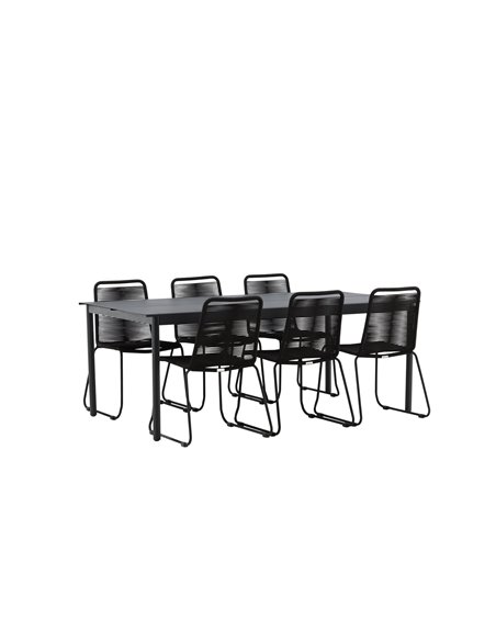 Matgrupp Modena med Lindos matstolar, 200 × 100 cm