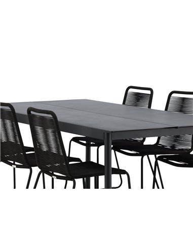 Matgrupp Modena med Lindos matstolar, 200 × 100 cm