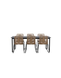 Matgrupp Modena med Lindos matstolar, 200 × 100 cm