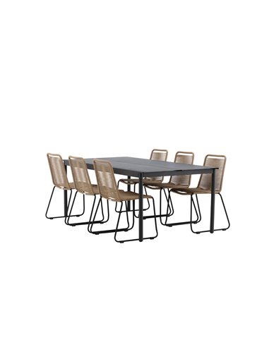 Matgrupp Modena med Lindos matstolar, 200 × 100 cm