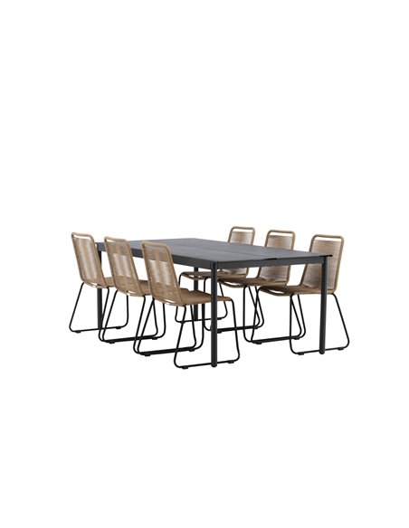Matgrupp Modena med Lindos matstolar, 200 × 100 cm