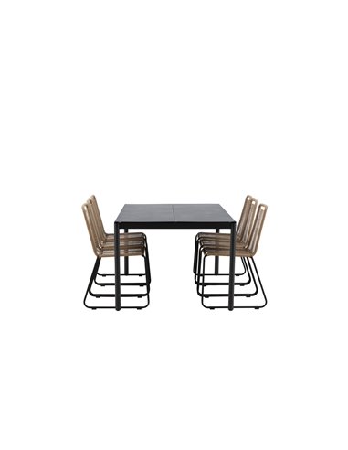 Matgrupp Modena med Lindos matstolar, 200 × 100 cm