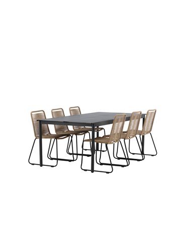 Matgrupp Modena med Lindos matstolar, 200 × 100 cm