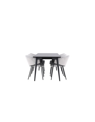 Matgrupp Ellis med Evelina matstolar, 230 × 85 cm