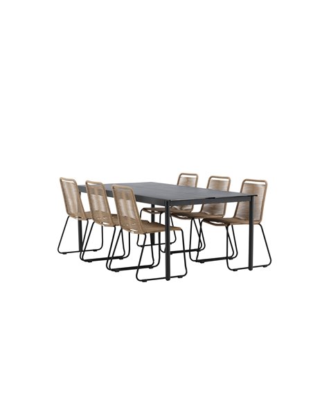 Matgrupp Modena med Lindos matstolar, 200 × 100 cm