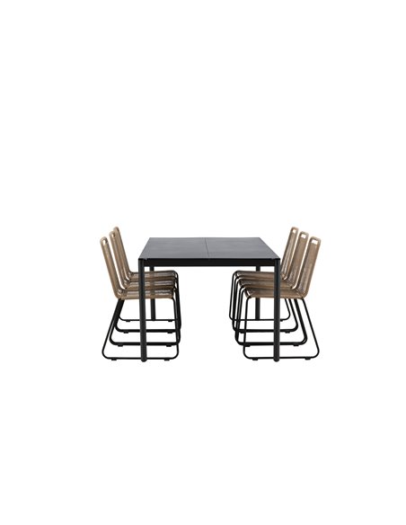 Matgrupp Modena med Lindos matstolar, 200 × 100 cm