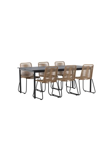 Matgrupp Modena med Lindos matstolar, 200 × 100 cm