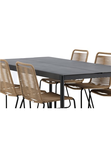 Matgrupp Modena med Lindos matstolar, 200 × 100 cm