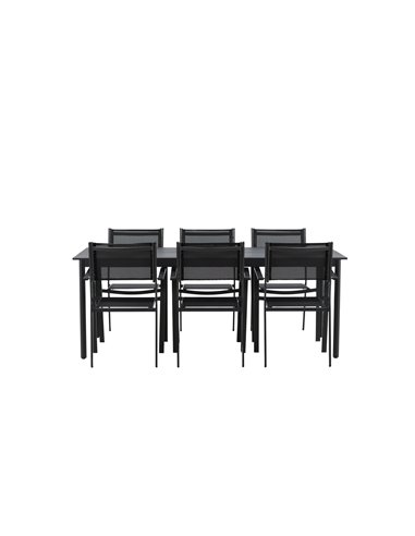 Matgrupp Modena med Copacabana matstolar, 200 × 100 cm
