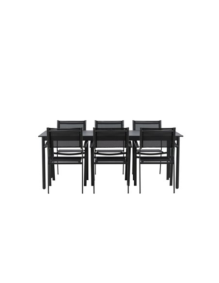 Matgrupp Modena med Copacabana matstolar, 200 × 100 cm