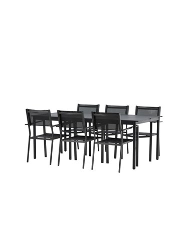 Matgrupp Modena med Copacabana matstolar, 200 × 100 cm