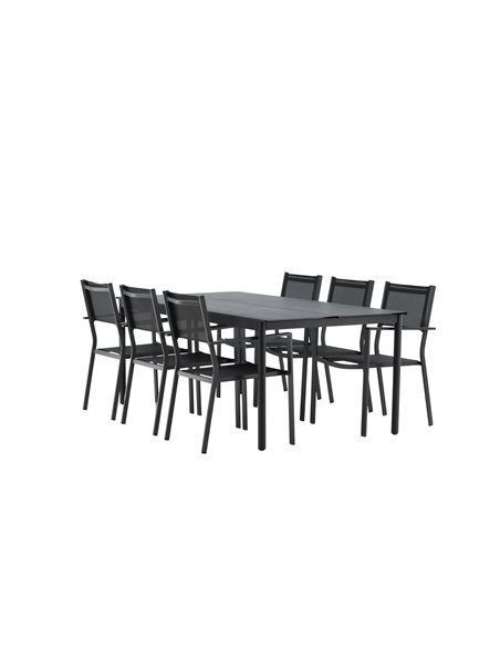 Matgrupp Modena med Copacabana matstolar, 200 × 100 cm