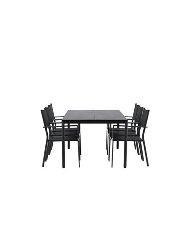 Matgrupp Modena med Copacabana matstolar, 200 × 100 cm