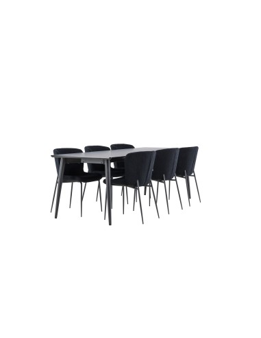 Matgrupp Ellis med Modesto matstolar, 230 × 85 cm