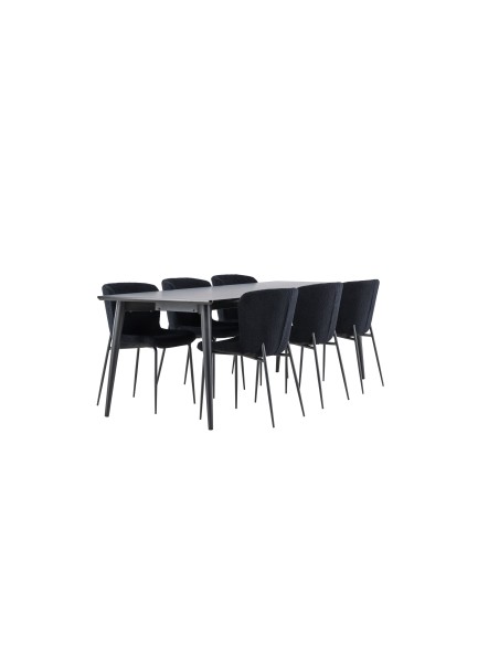 Matgrupp Ellis med Modesto matstolar, 230 × 85 cm