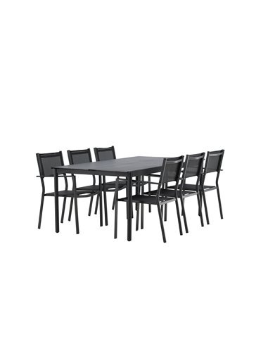 Matgrupp Modena med Copacabana matstolar, 200 × 100 cm