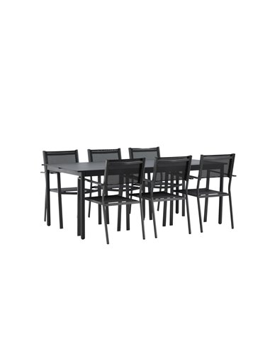 Matgrupp Modena med Copacabana matstolar, 200 × 100 cm