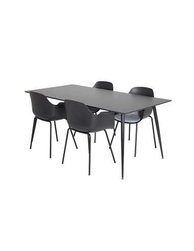 Matgrupp Silar med Comfort matstolar, 180 × 90 cm