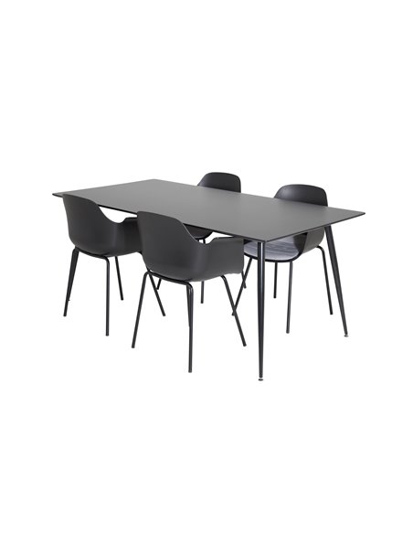 Matgrupp Silar med Comfort matstolar, 180 × 90 cm