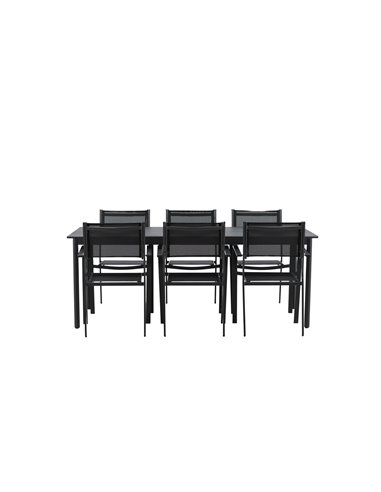 Matgrupp Modena med Copacabana matstolar, 200 × 100 cm