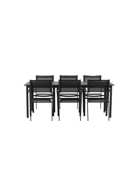 Matgrupp Modena med Copacabana matstolar, 200 × 100 cm
