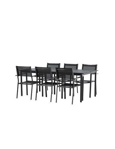 Matgrupp Modena med Copacabana matstolar, 200 × 100 cm