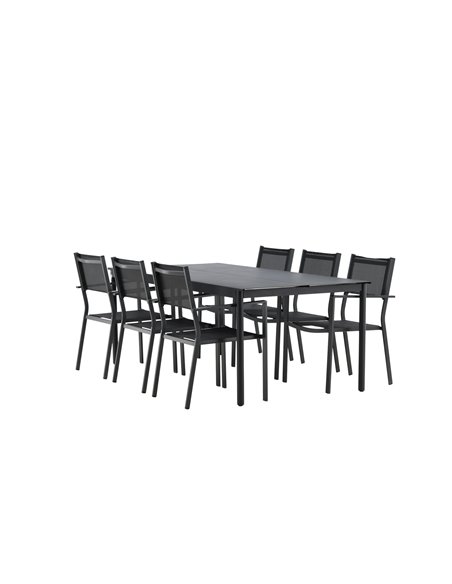 Matgrupp Modena med Copacabana matstolar, 200 × 100 cm