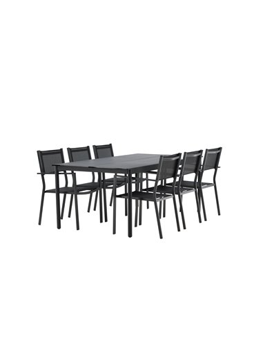 Matgrupp Modena med Copacabana matstolar, 200 × 100 cm