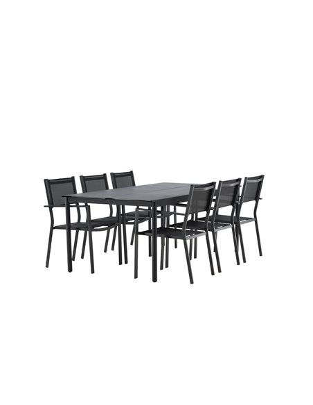 Matgrupp Modena med Copacabana matstolar, 200 × 100 cm