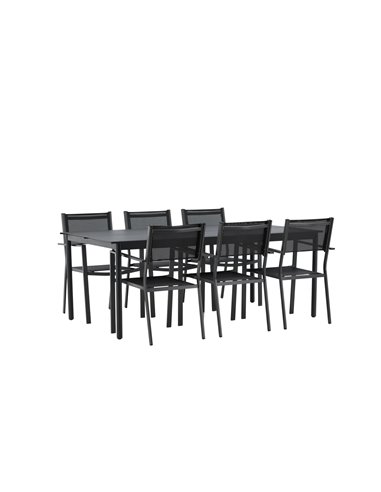 Matgrupp Modena med Copacabana matstolar, 200 × 100 cm