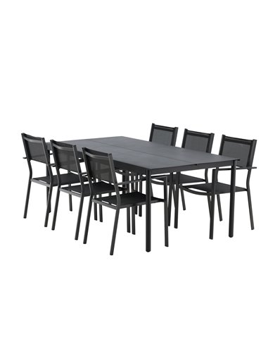 Matgrupp Modena med Copacabana matstolar, 200 × 100 cm
