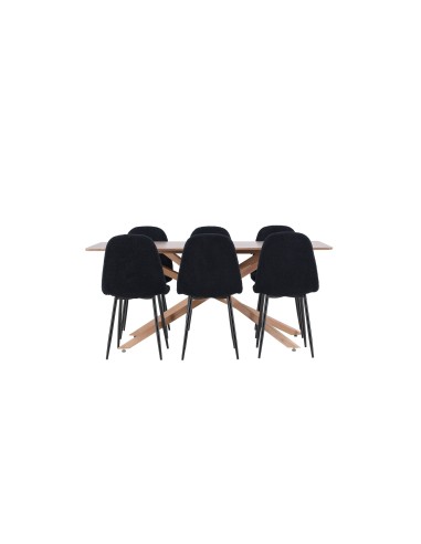 Matgrupp Piazza med Polar matstolar, 180 × 90 cm