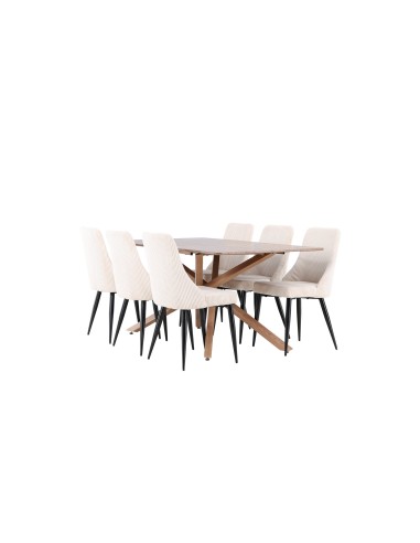 Matgrupp Piazza med Leone matstolar, 180 × 90 cm