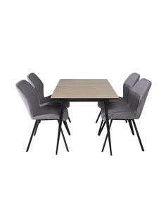 Matgrupp Silar med Gemma matstolar, 120 × 80 cm