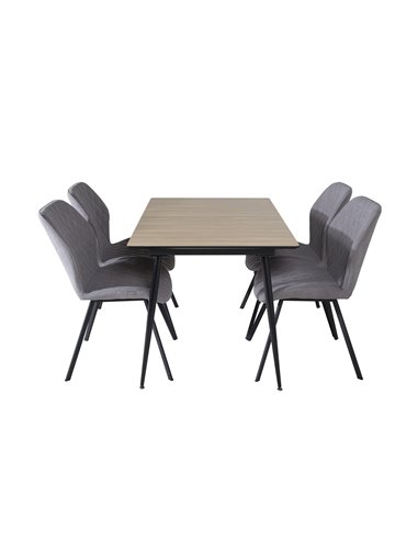 Matgrupp Silar med Gemma matstolar, 120 × 80 cm