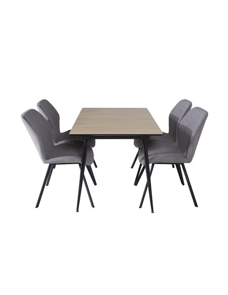 Matgrupp Silar med Gemma matstolar, 120 × 80 cm