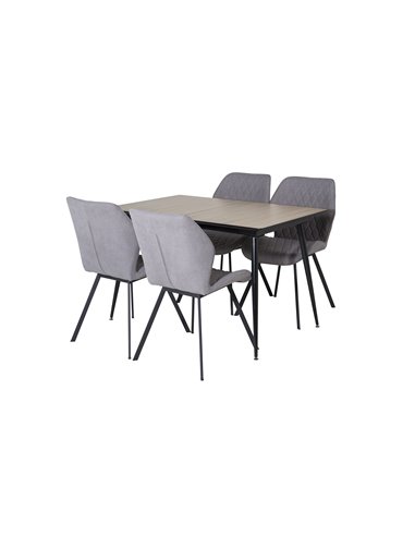 Matgrupp Silar med Gemma matstolar, 120 × 80 cm