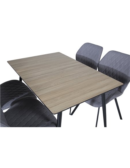 Matgrupp Silar med Gemma matstolar, 120 × 80 cm
