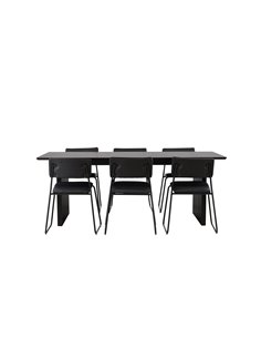 Matgrupp Vail med Kenth matstolar, 200 × 100 cm