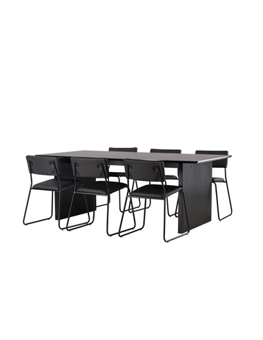 Matgrupp Vail med Kenth matstolar, 200 × 100 cm