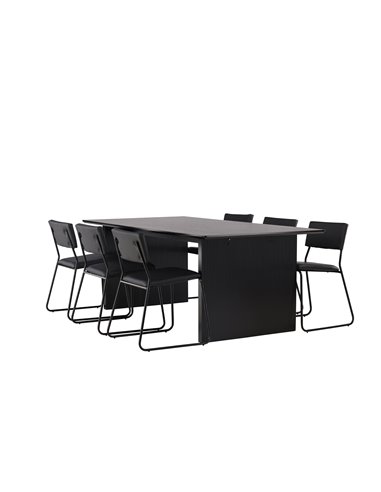Matgrupp Vail med Kenth matstolar, 200 × 100 cm