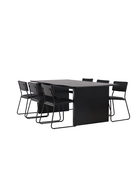 Matgrupp Vail med Kenth matstolar, 200 × 100 cm